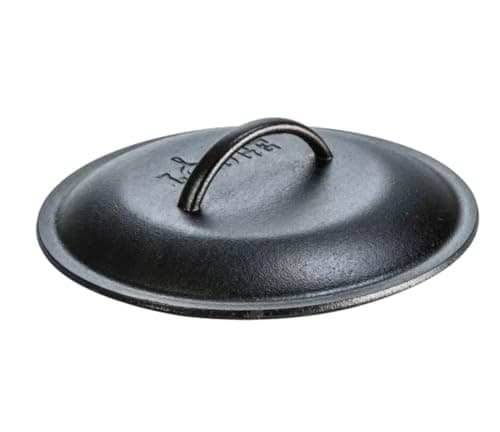 Lodge Seasoned Cast Iron Lid - 10.25 Inches - Heavy-Duty Iron Cookware Cover for Heat Retention - Seasoned Skillet or Dutch Oven Cover - Replacement Lid