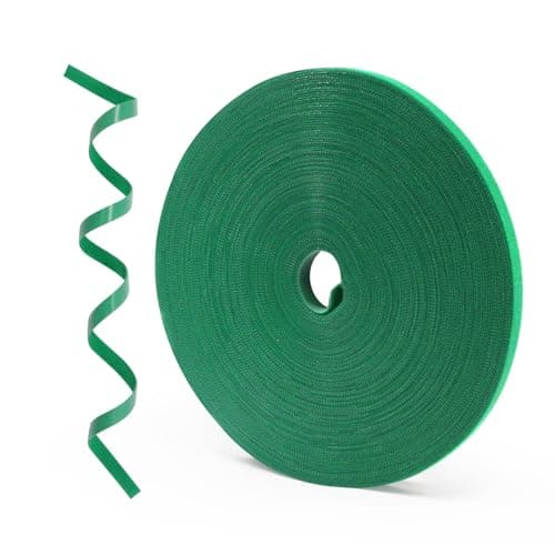 SumDirect Plant Tape 75 ft Plant Ties for Climbing Plants Garden Twist Ties Plants Adjustable Green Garden Tape for Plants, Flowers, Vines and Tree (75 ft x 1/2 in)