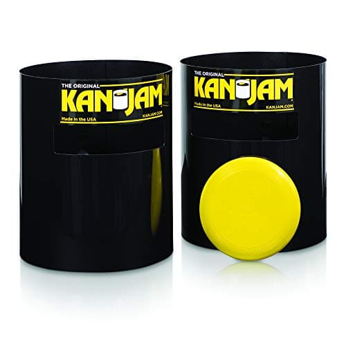 Kan Jam Original Disc Toss Game Set - 20in x 16in, Original Style - Fold-Flat Disc Golf Basket for Outdoor Play - Regulation Disk for Beach & Backyard Games - Four-Player Team Play for Camping