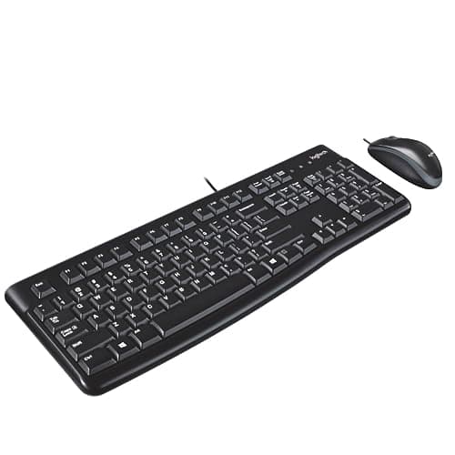 Logitech MK120 Wired Desktop Set Keyboard/Mouse USB Black LOG920002565