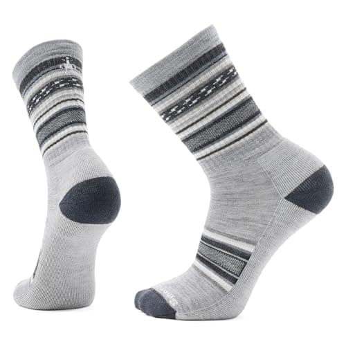 Smartwool Unisex Everyday ReGarita Crew Socks Charcoal-Light Gray Large