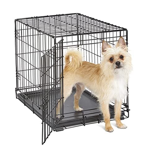 Midwest Homes for Pets 24-Inch New World Crate for Small Breeds, 12-20 lbs, Single Door Folding Dog Crate, Leak-Proof Tray & Secure Latch, Portable, Durable & Easy to Assemble